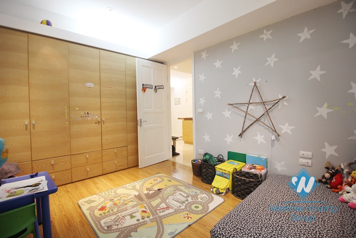 A three-bedroom apartment with full fancy furniture for rent in Ciputra, Tay Ho, Hanoi